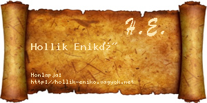Hollik Enikő névjegykártya
